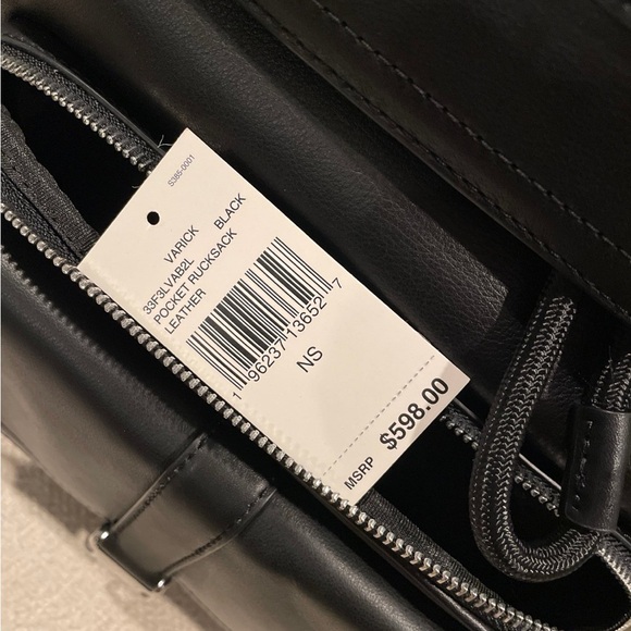 NEW Michael Kors Varick Pocket Rucksack Leather Black - Picture 9 of 12